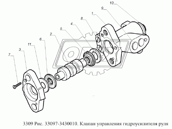 Клапан управления гидроусилителя руля